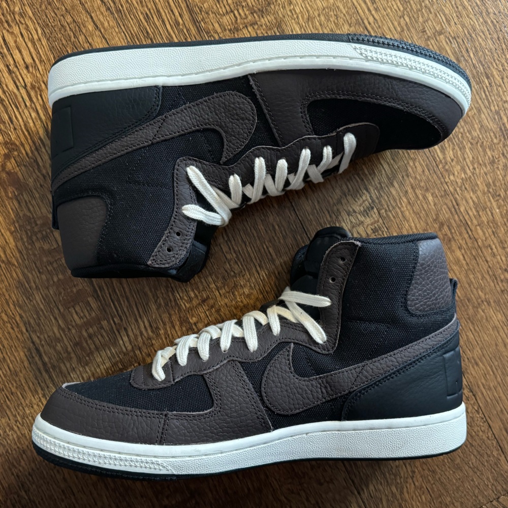Nike Terminator High Brown Velvet men size 9.5